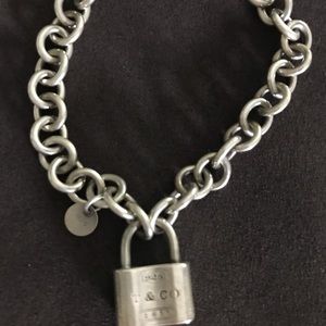 TIFFANY & CO 1837 Lock Charm Chain Bracelet